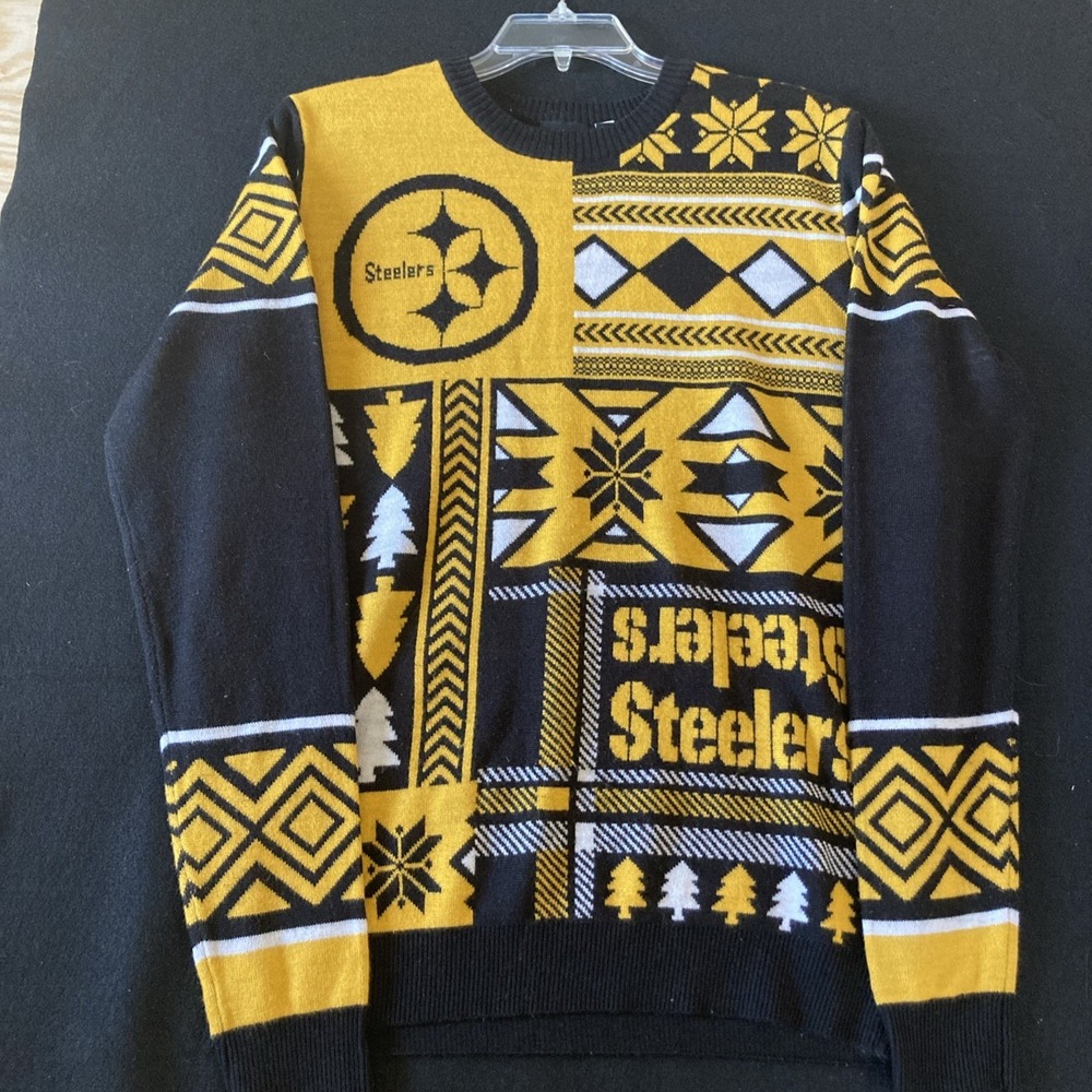 NFL Pittsburgh Steelers Men's Ugly Christmas Sweater Size Medium‎ Football
